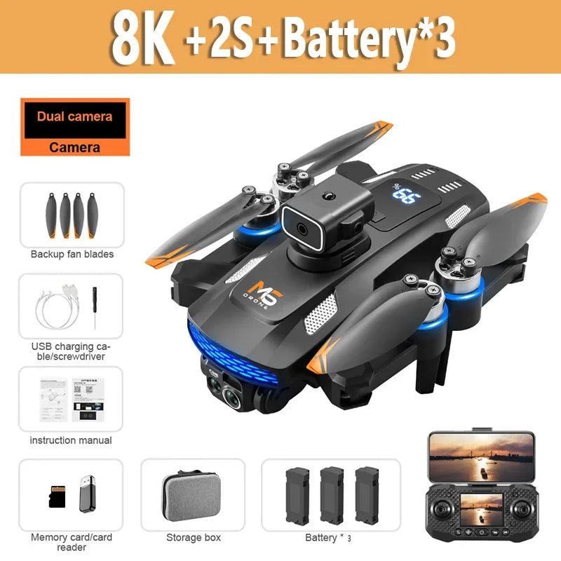 Drone Professionnel 8K - Télécommande Écran & GPS 5G