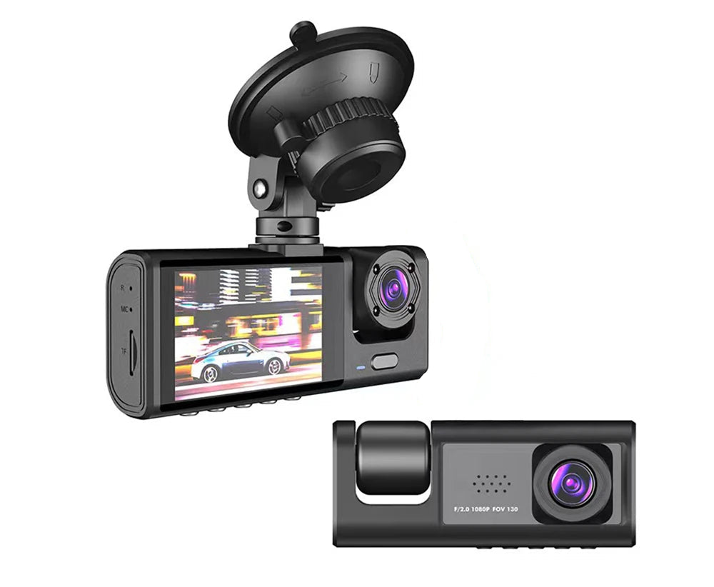 Dashcam Vision Drive 3X – Triple Caméra Full HD avec Mode Parking