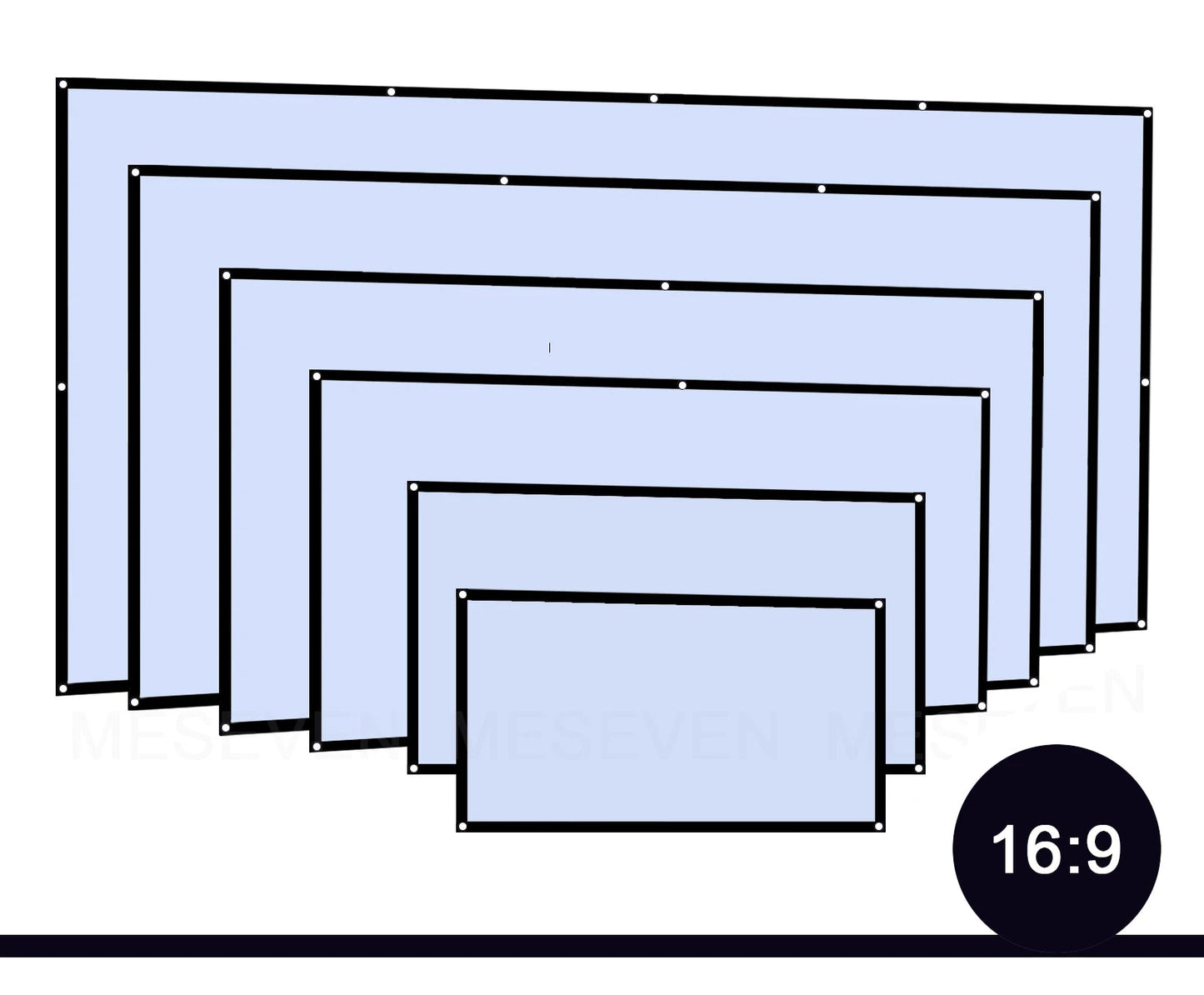 Écran de Projection Portable 16:9 – 60 à 150 Pouces Anti-Plis
