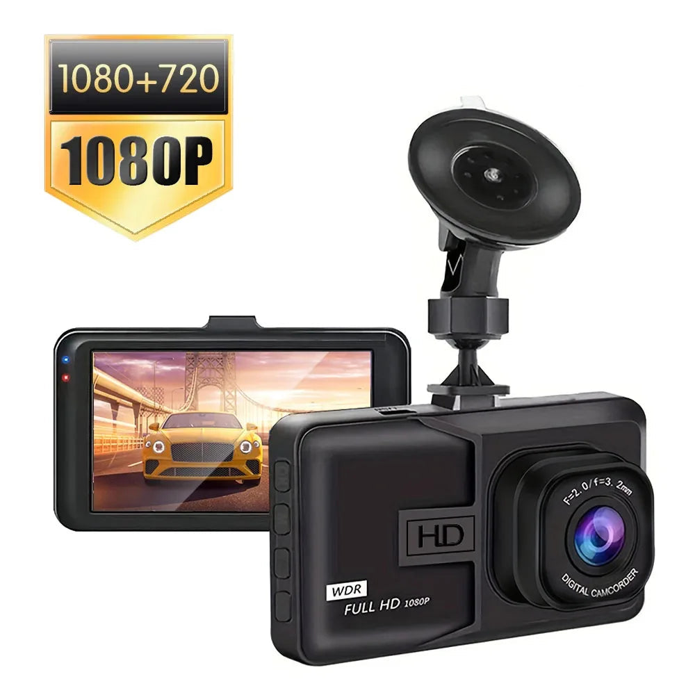 Dashcam Full HD 1080p – Caméra de Tableau de Bord avec Vision Nocturne