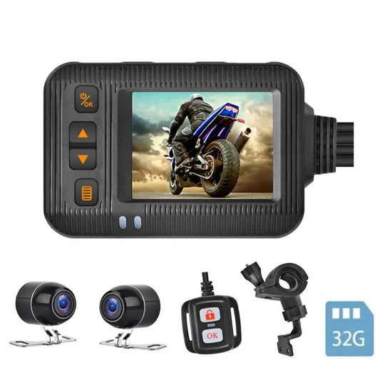 Caméra Moto Étanche 1080p – Avant/Arrière avec Vision Nocturne