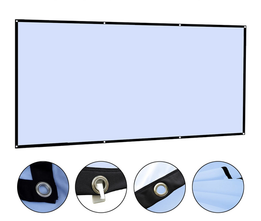Écran de Projection Portable 16:9 – 60 à 150 Pouces Anti-Plis