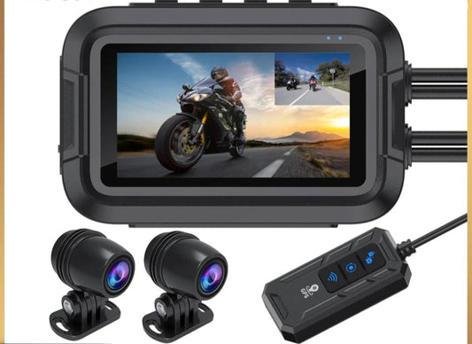 Caméra Moto 1080p Double Objectif – Dashcam Étanche Avant/Arrière